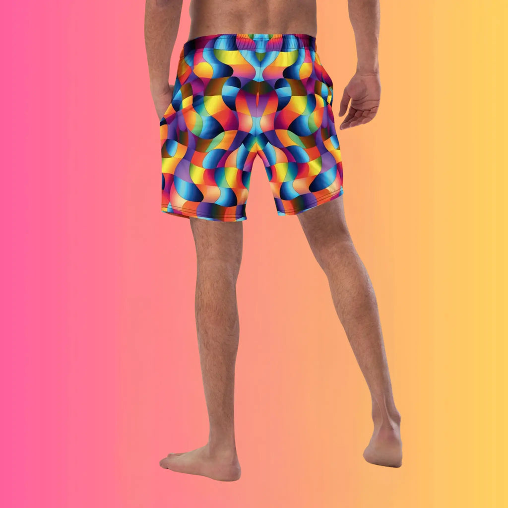 Abstract Swim Trunks For EDM Rave Festivals EDMFestieGear.com