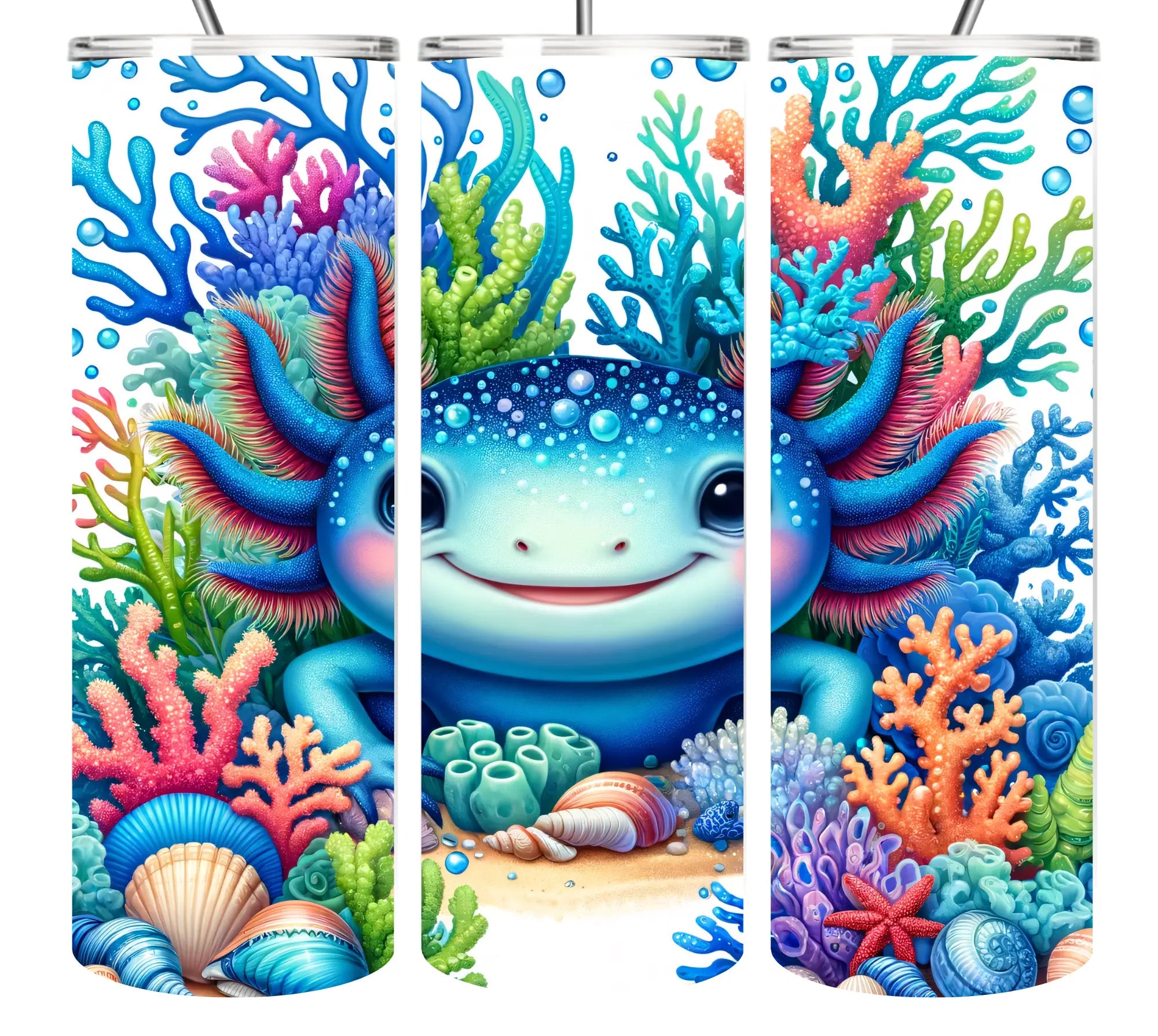 Axolotl Tumbler Collection 20oz Tumblers EDMFestieGear.com