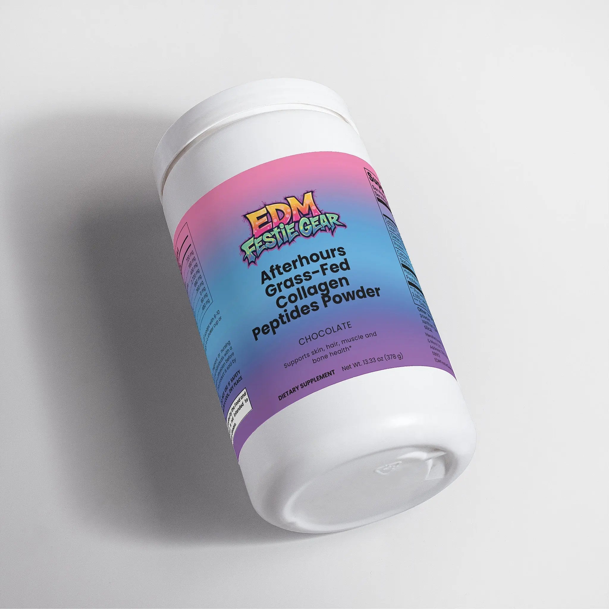 Afterhours Grass-Fed Collagen Peptides Powder (Chocolate) EDMFestieGear.com