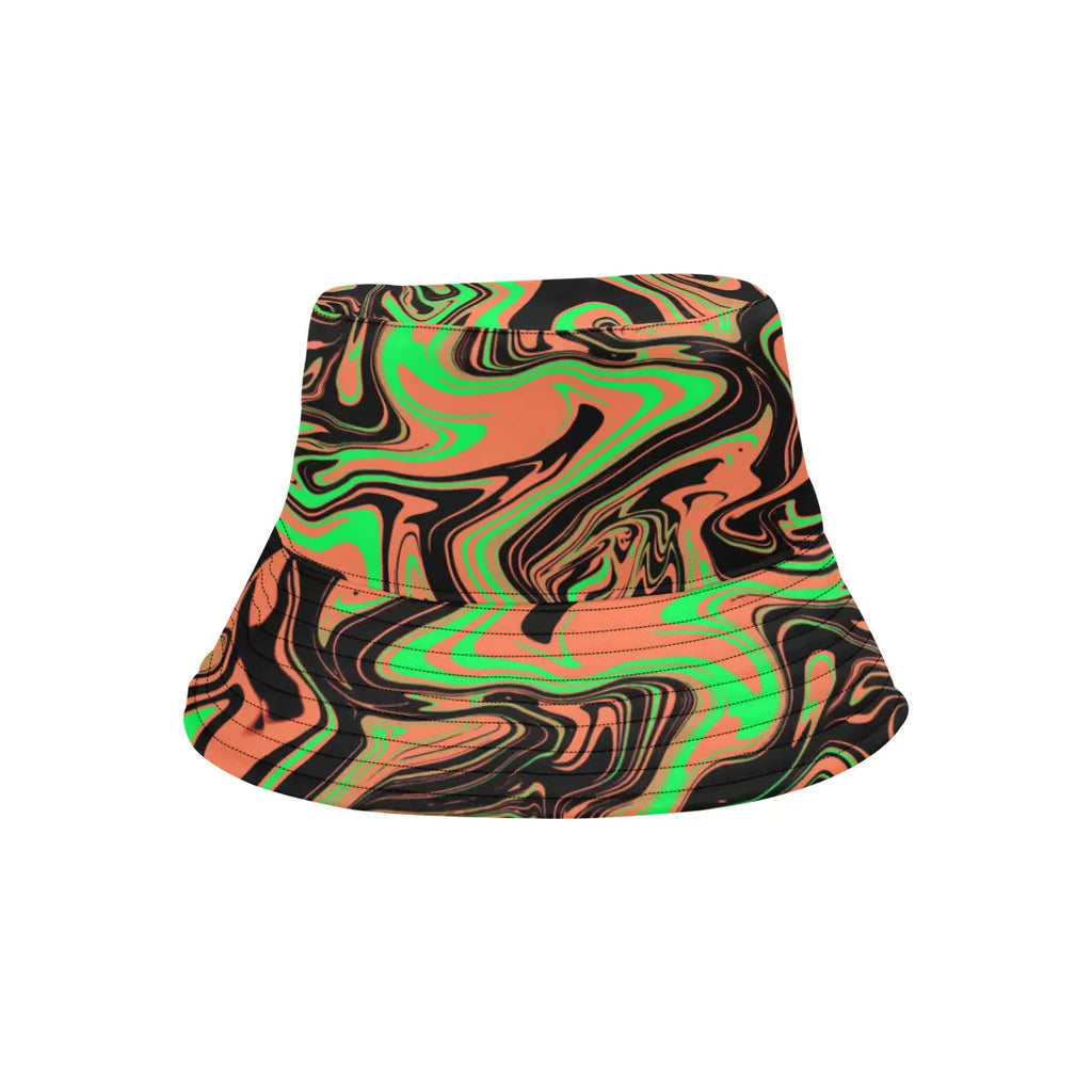90s Toxic Acid Spill Rave Bucket Hat BigTexFunkadelic