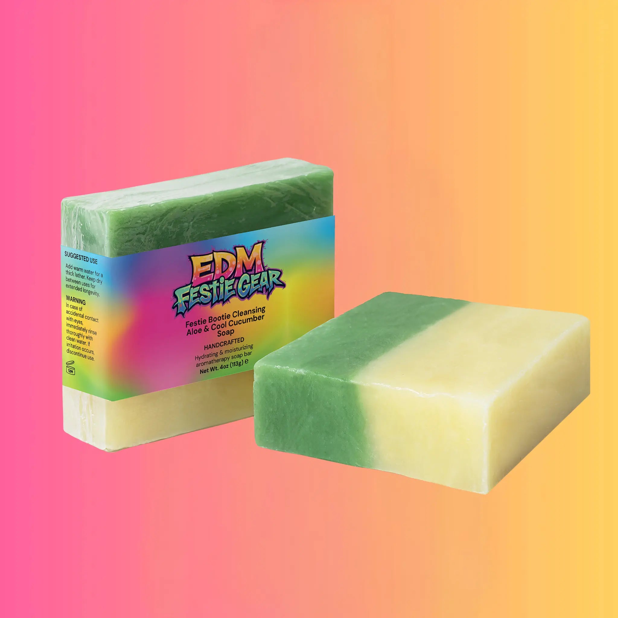 Aloe & Cool Cucumber Revitalizing Soap for Festival Vibes EDMFestieGear.com