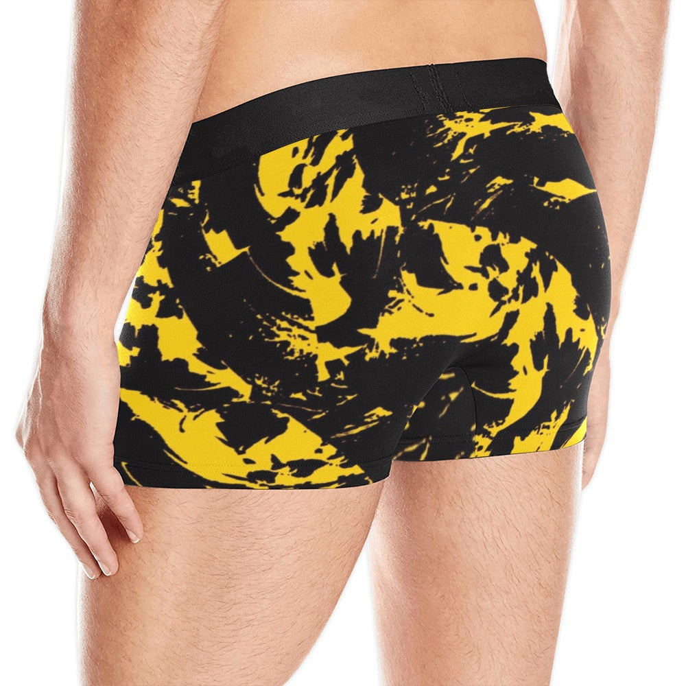 Black and Yellow Paint Splatter Graffiti Boxer Briefs BigTexFunkadelic