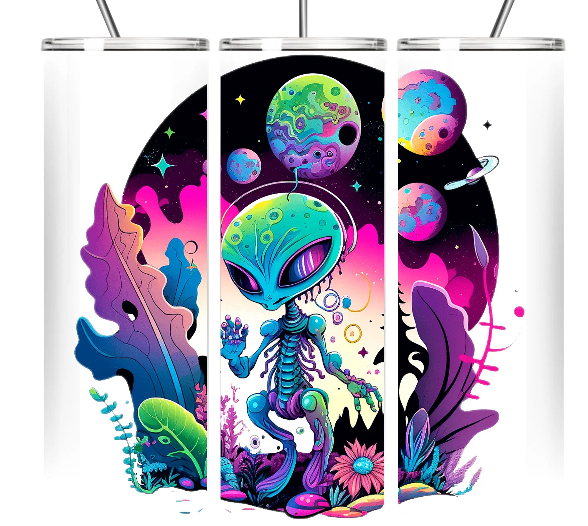 Alien tumbler Collection 20oz Tumblers EDMFestieGear.com