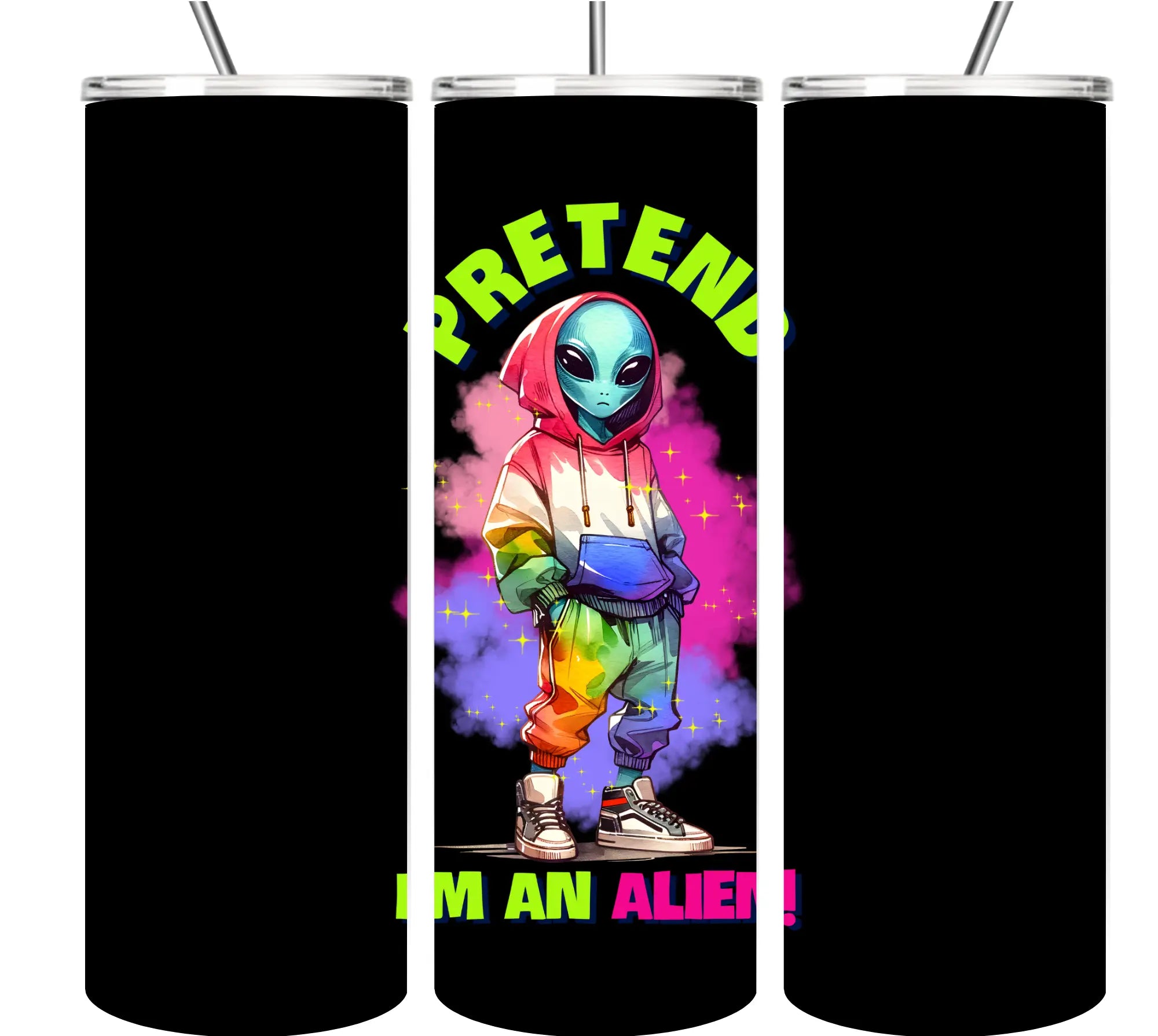 Alien tumbler Collection 20oz Tumblers EDMFestieGear.com