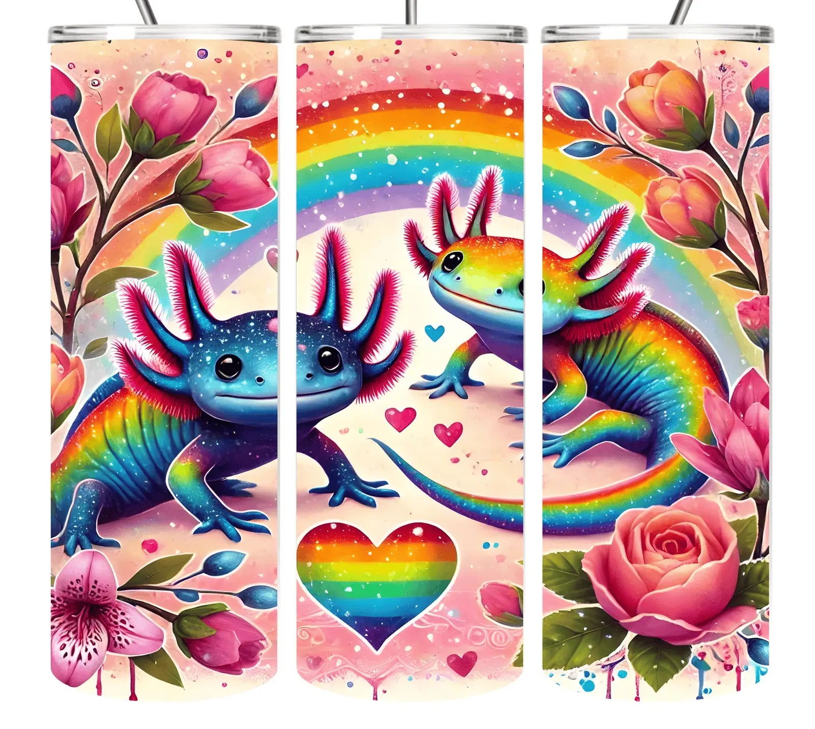 Axolotl Tumbler Collection 20oz Tumblers EDMFestieGear.com