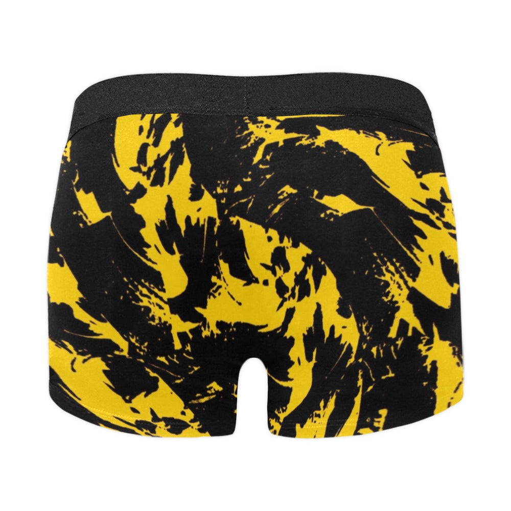 Black and Yellow Paint Splatter Graffiti Boxer Briefs BigTexFunkadelic