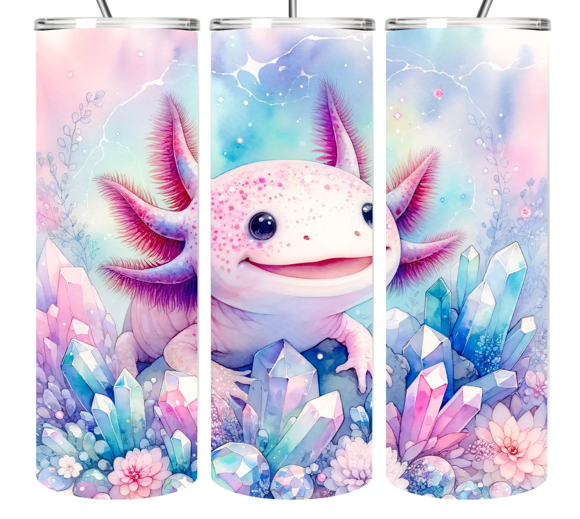 Axolotl Tumbler Collection 20oz Tumblers EDMFestieGear.com