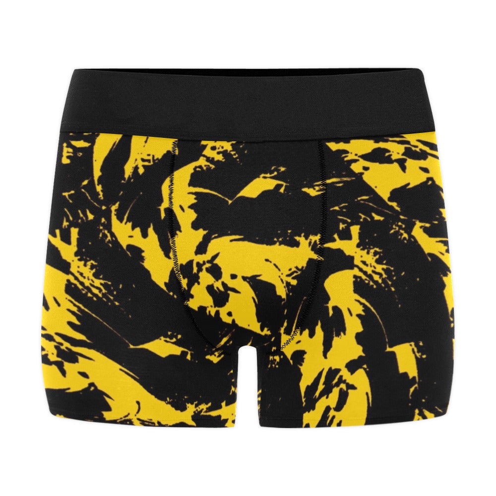 Black and Yellow Paint Splatter Graffiti Boxer Briefs BigTexFunkadelic