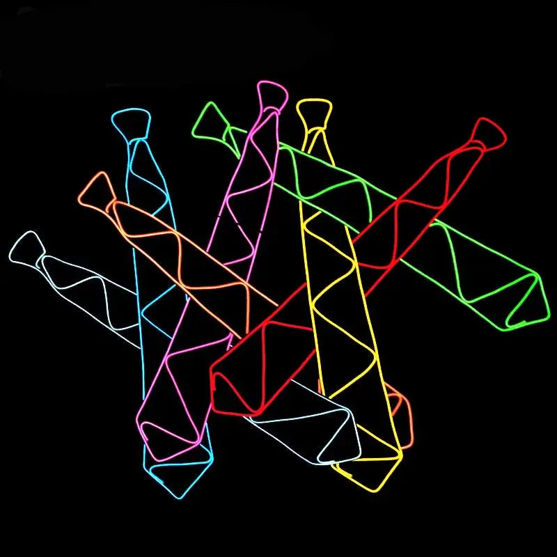 Atractive Costume Accessories Party Ties Men Women Decorative Neck Tie Disco Music Night Flashing Glow Ties Fairy