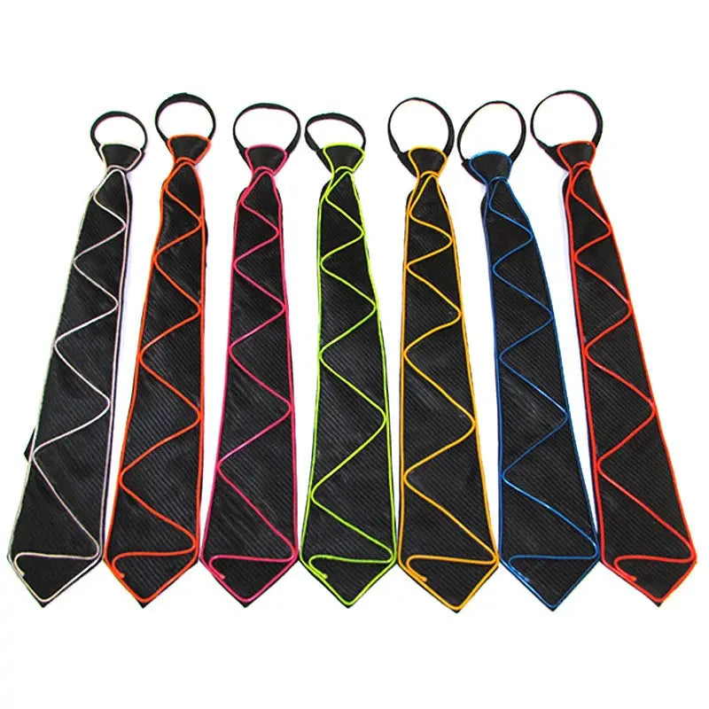 Atractive Costume Accessories Party Ties Men Women Decorative Neck Tie Disco Music Night Flashing Glow Ties Fairy