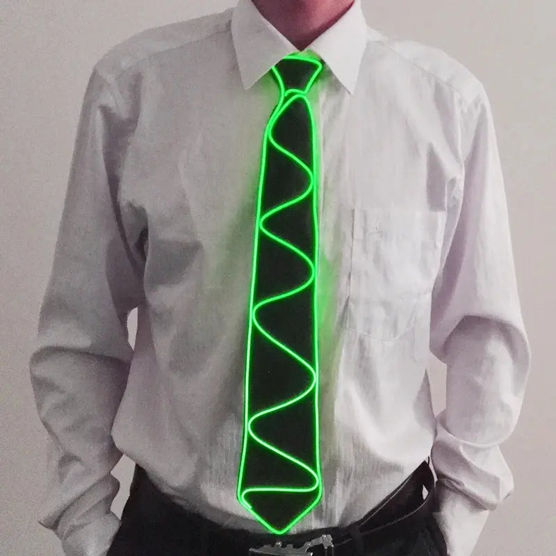 Atractive Costume Accessories Party Ties Men Women Decorative Neck Tie Disco Music Night Flashing Glow Ties Fairy