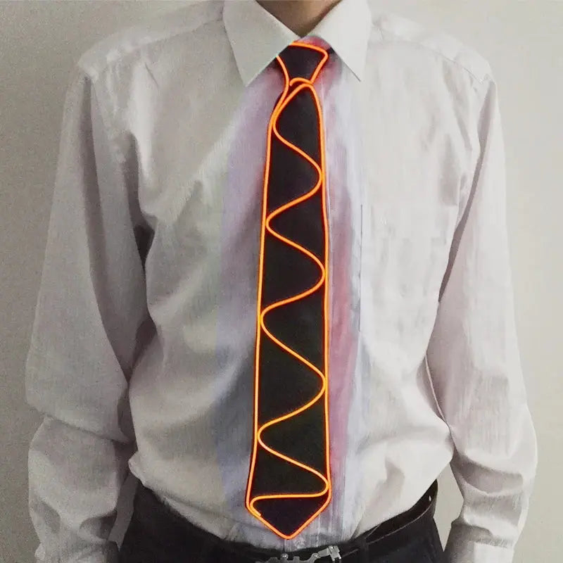 Atractive Costume Accessories Party Ties Men Women Decorative Neck Tie Disco Music Night Flashing Glow Ties Fairy