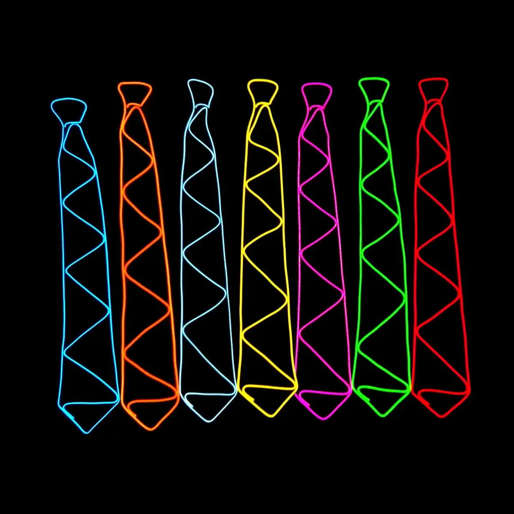 Atractive Costume Accessories Party Ties Men Women Decorative Neck Tie Disco Music Night Flashing Glow Ties Fairy