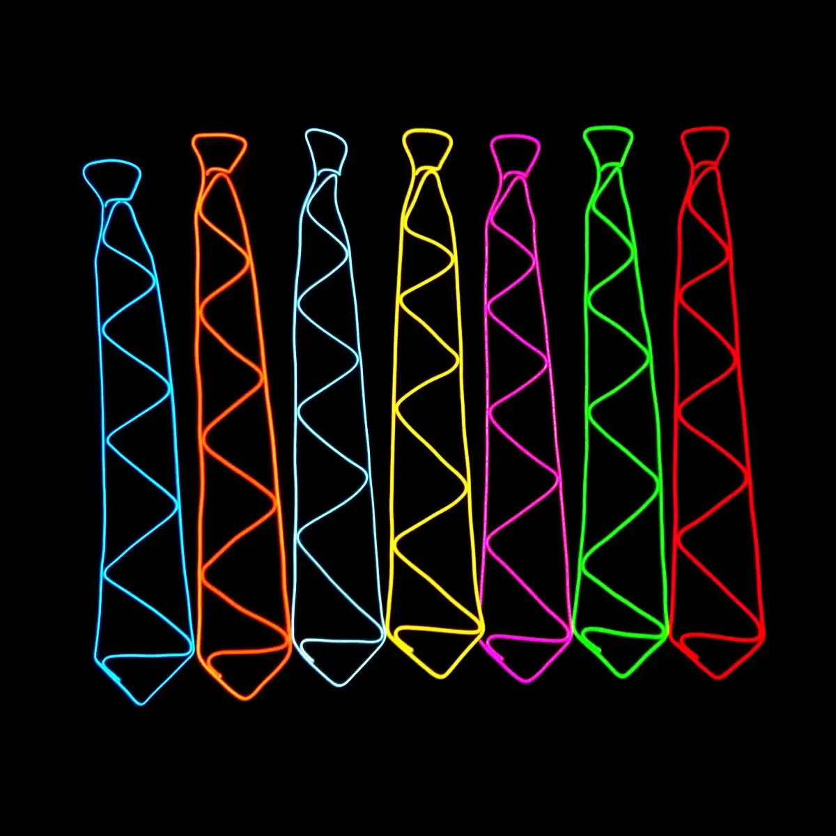 Atractive Costume Accessories Party Ties Men Women Decorative Neck Tie Disco Music Night Flashing Glow Ties Fairy