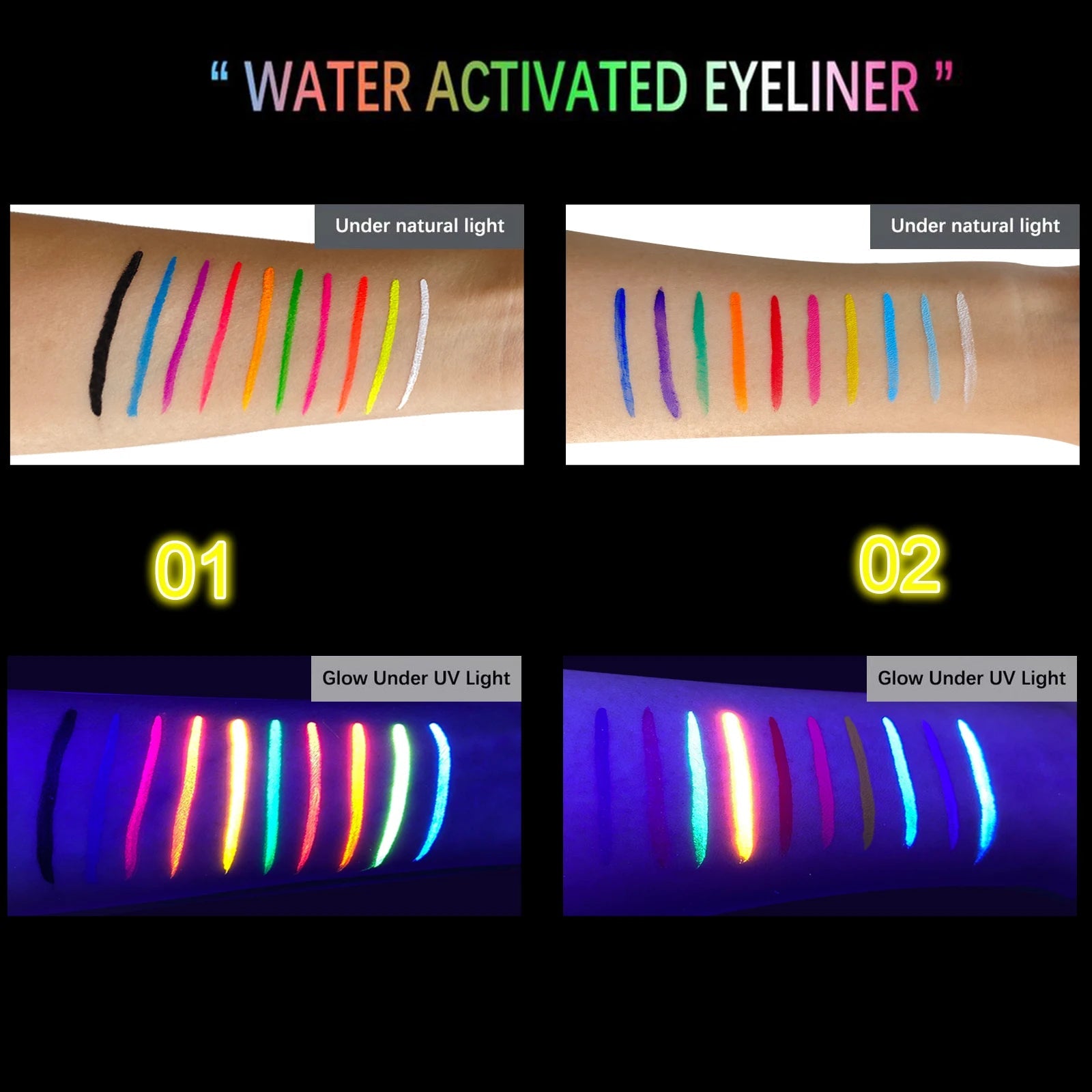10 Colors Glow Fluorescent Neon Oil Face Body Art Paint UV Glow Oil Painting Halloween Party Fancy Dress Beauty Makeup Cosmetics Fairy