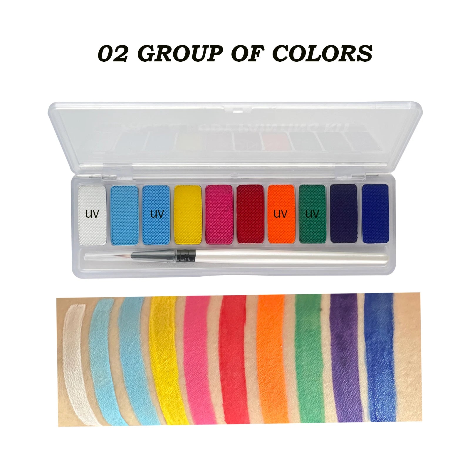 10 Colors Glow Fluorescent Neon Oil Face Body Art Paint UV Glow Oil Painting Halloween Party Fancy Dress Beauty Makeup Cosmetics Fairy