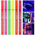 6pcs Glow UV Reactive Glow in the Dark Face and Body Paint Set, Neon Liquid Eyeliner, Mixing Color for Masquerade,Music Festival Fairy