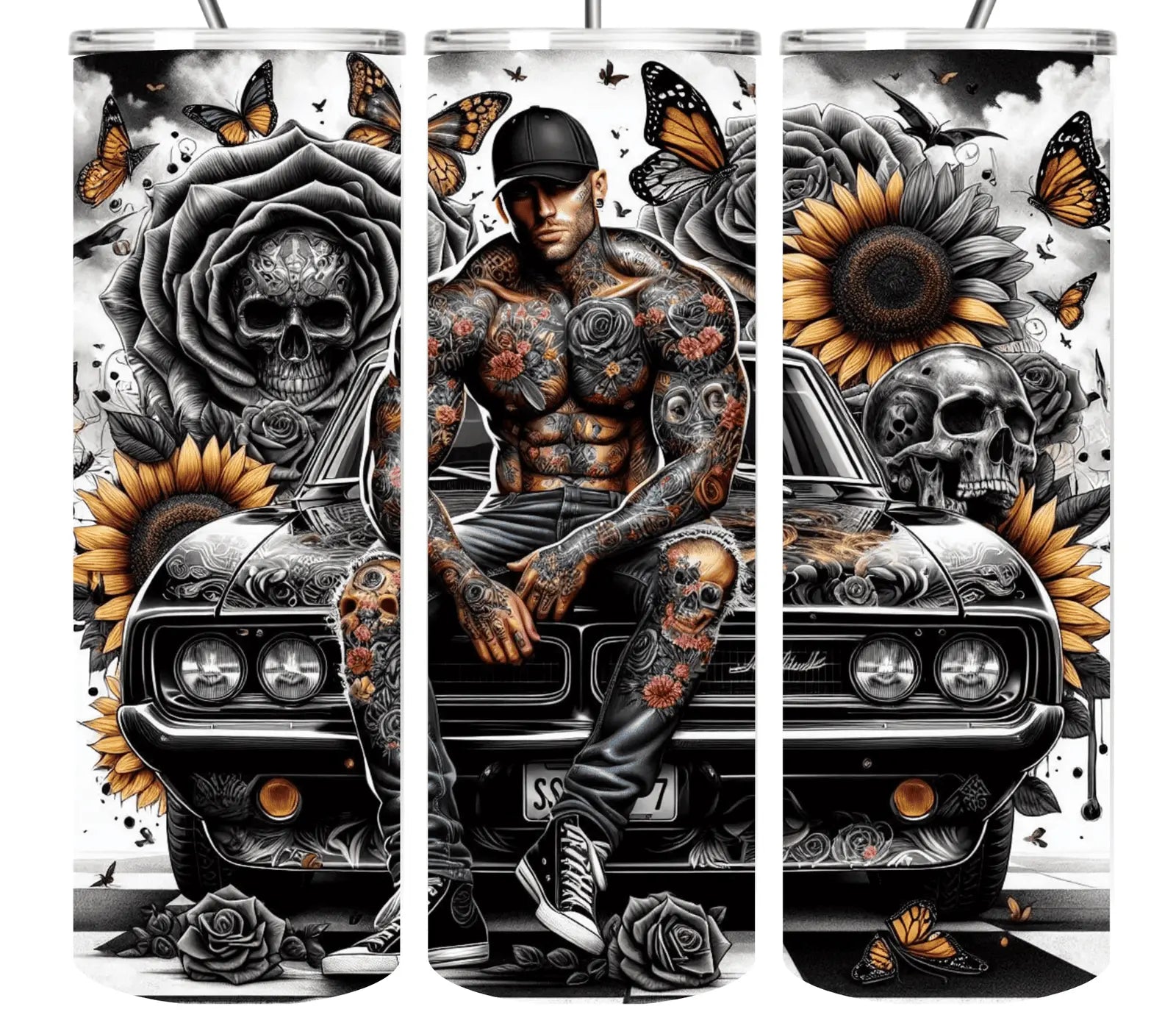 Badass Tattoo Guy Tumbler Collection 20oz Tumblers EDMFestieGear.com