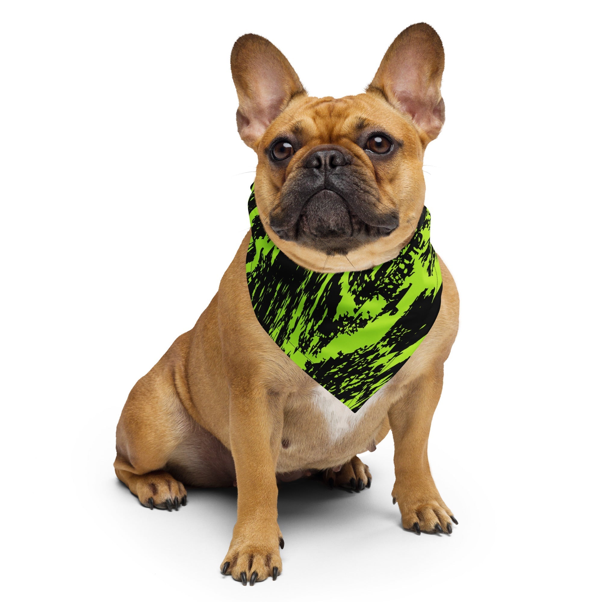 Black Lime Bolt Glitch Rave Bandana BigTexFunkadelic