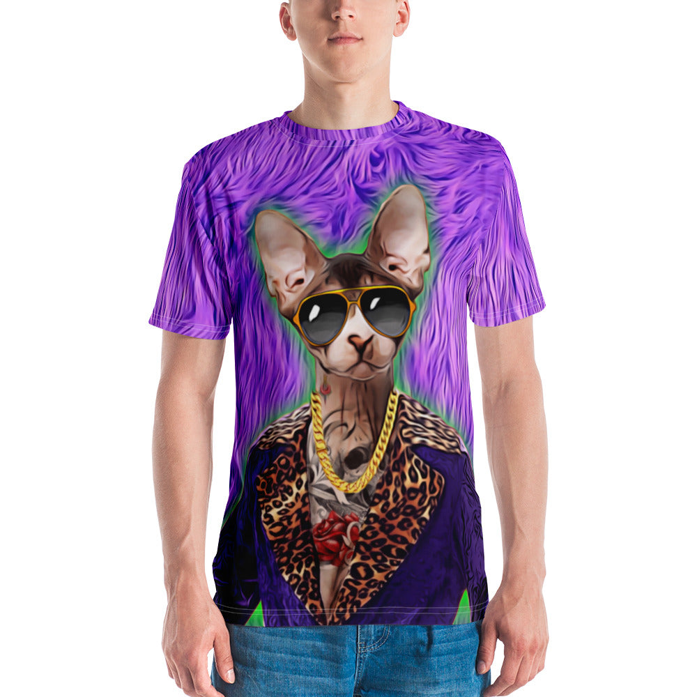 70s Pimp Cat All Over Print T-Shirt BigTexFunkadelic