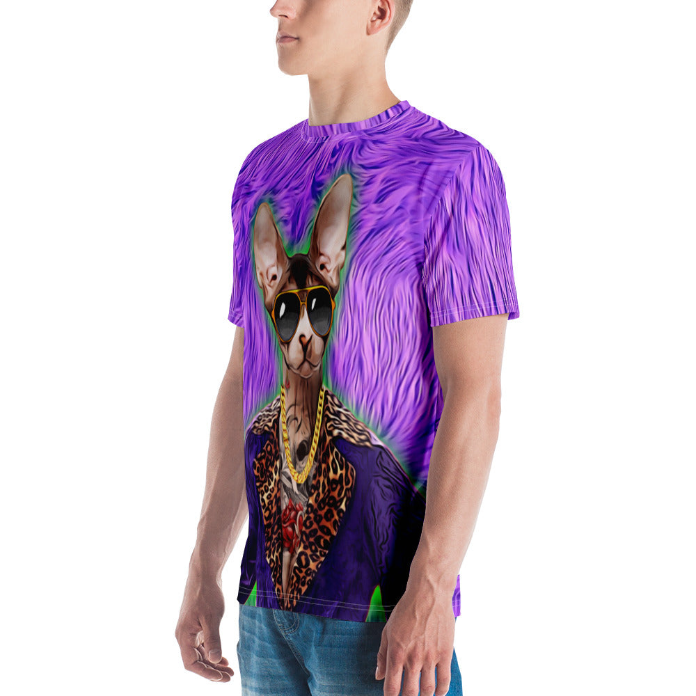 70s Pimp Cat All Over Print T-Shirt BigTexFunkadelic