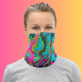 Abstract Melting Neck Gaiter for Raves & Festivals EDMFestieGear.com