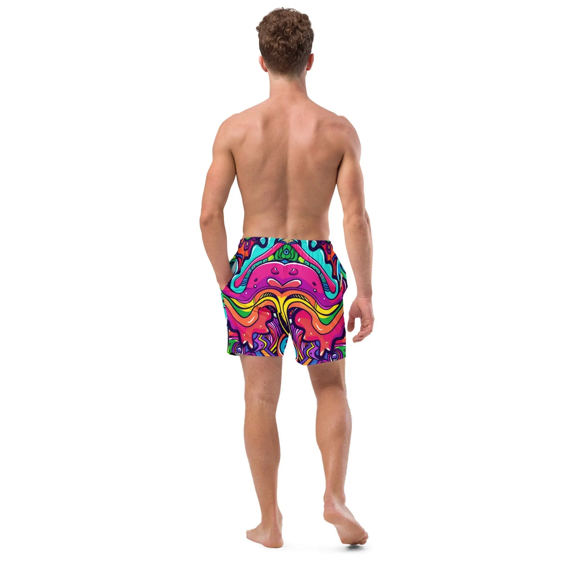 Alien Vision Swim Trunks For EDM Rave Festival Outfit Clothing EDMFestieGear.com