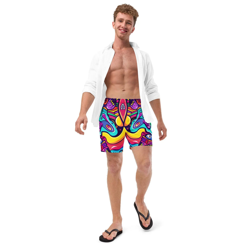 Alien Vision Swim Trunks For EDM Rave Festival Outfit Clothing EDMFestieGear.com