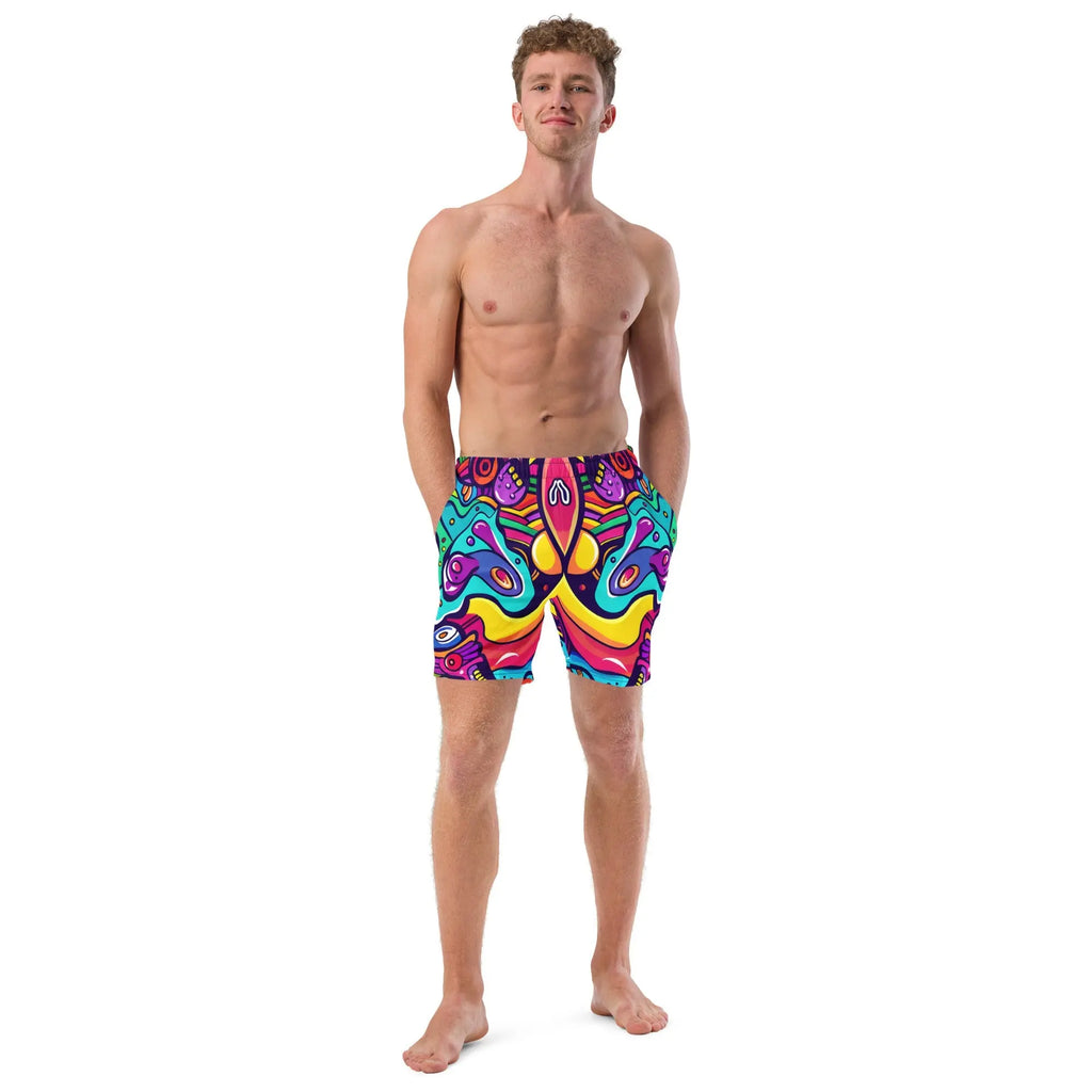 Alien Vision Swim Trunks For EDM Rave Festival Outfit Clothing EDMFestieGear.com