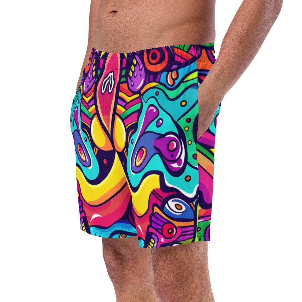 Alien Vision Swim Trunks For EDM Rave Festival Outfit Clothing EDMFestieGear.com