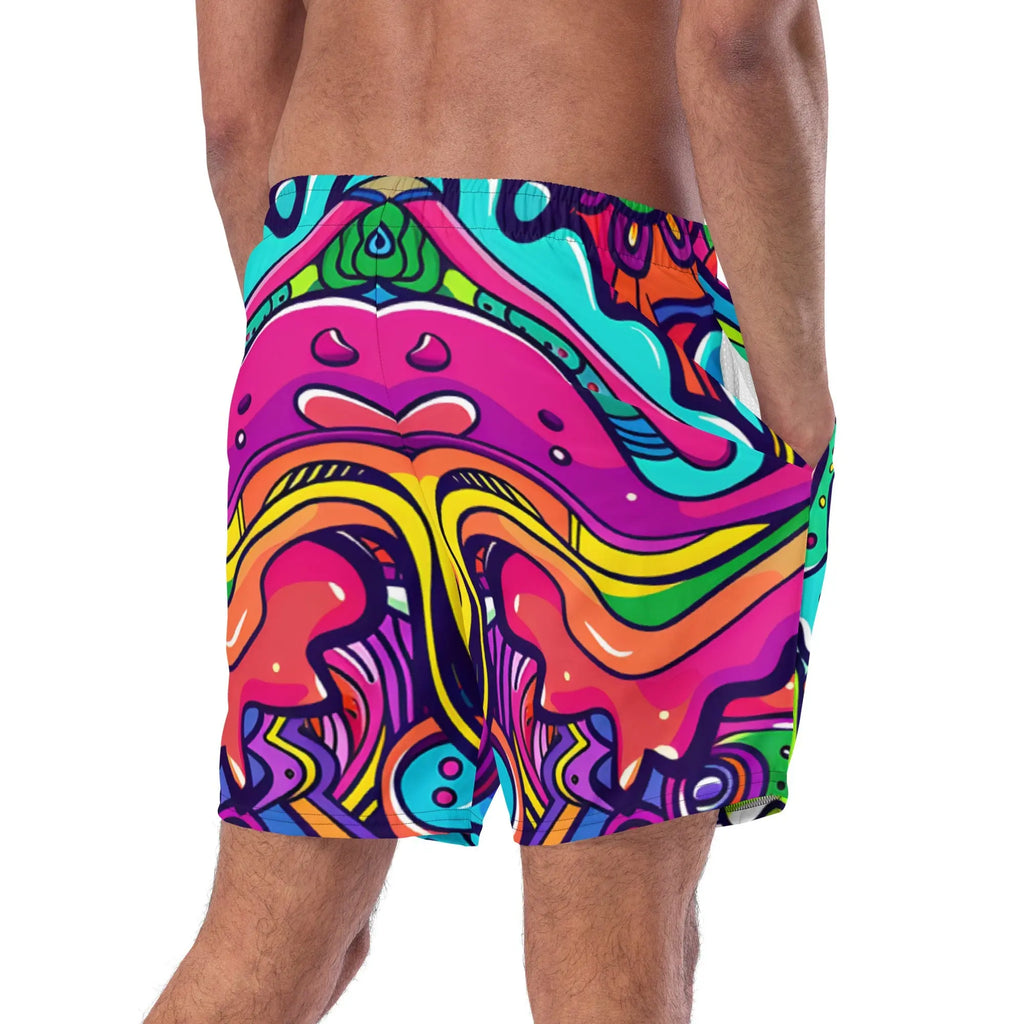 Alien Vision Swim Trunks For EDM Rave Festival Outfit Clothing EDMFestieGear.com