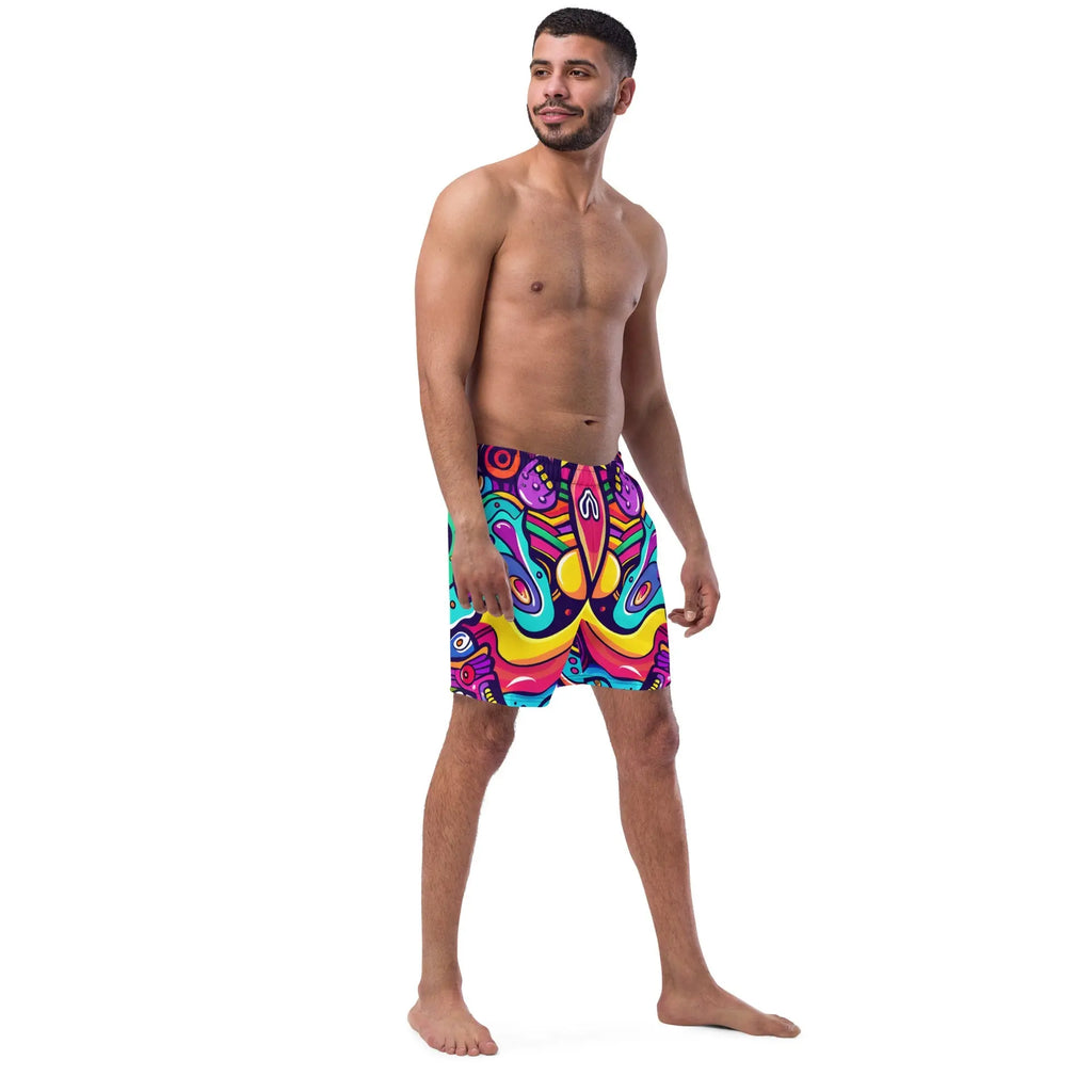 Alien Vision Swim Trunks For EDM Rave Festival Outfit Clothing EDMFestieGear.com