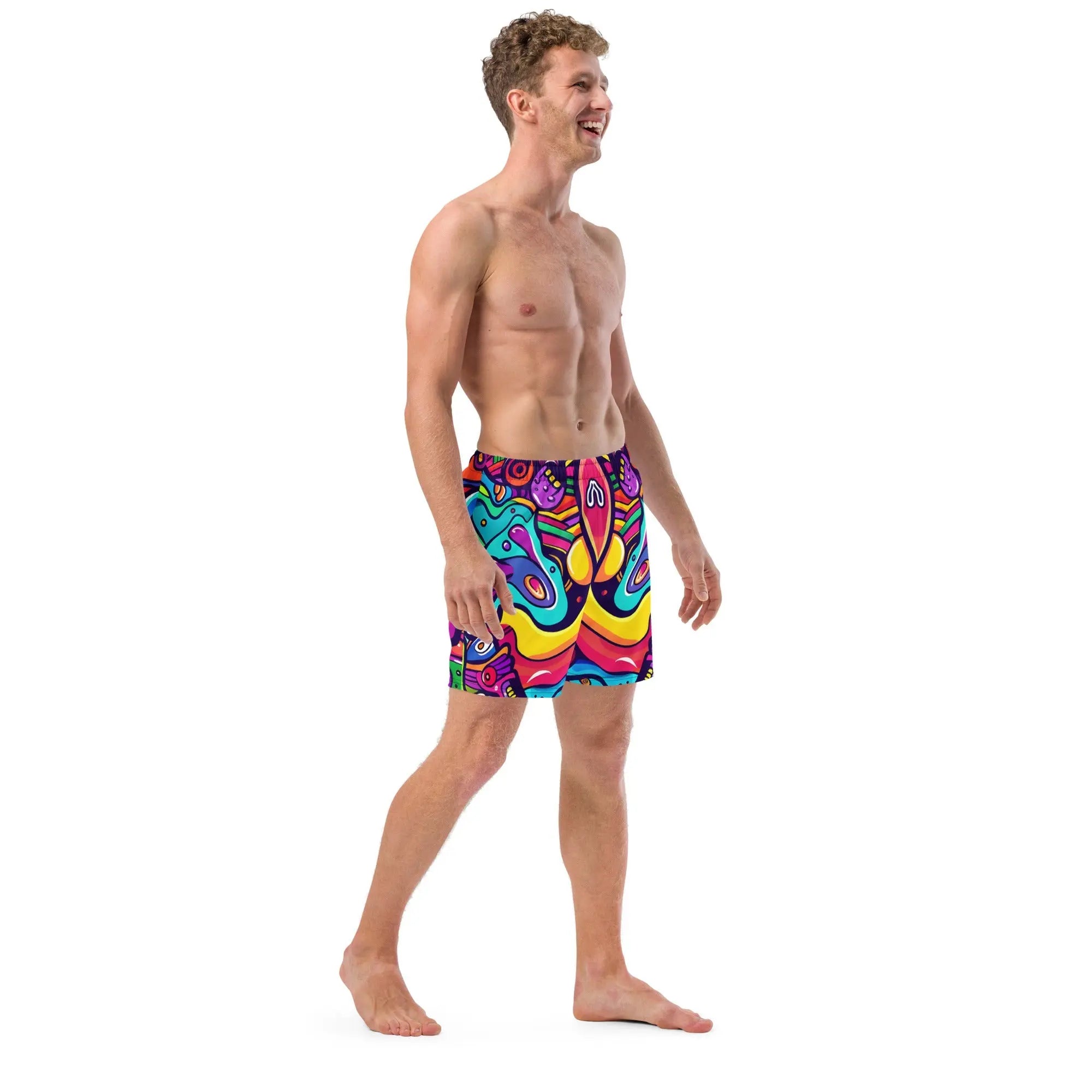 Alien Vision Swim Trunks For EDM Rave Festival Outfit Clothing EDMFestieGear.com