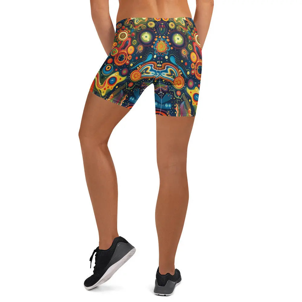 Abstract Woman's Shorts For EDM Rave Festival Outfit Clothing EDMFestieGear.com