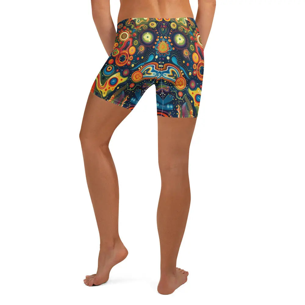 Abstract Woman's Shorts For EDM Rave Festival Outfit Clothing EDMFestieGear.com