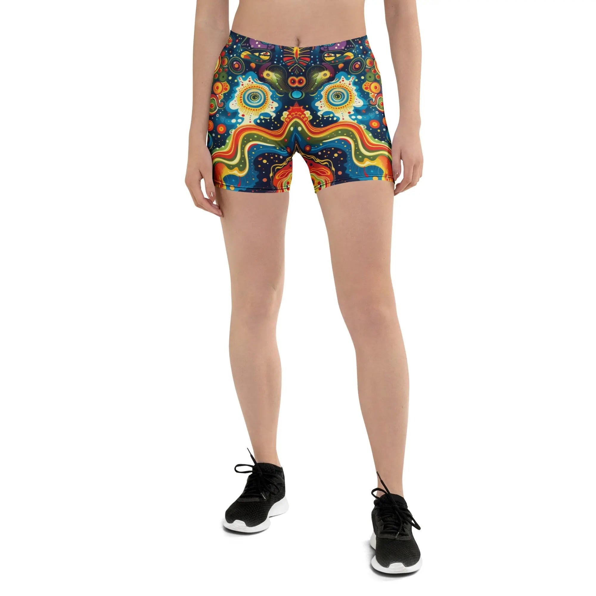 Abstract Woman's Shorts For EDM Rave Festival Outfit Clothing EDMFestieGear.com