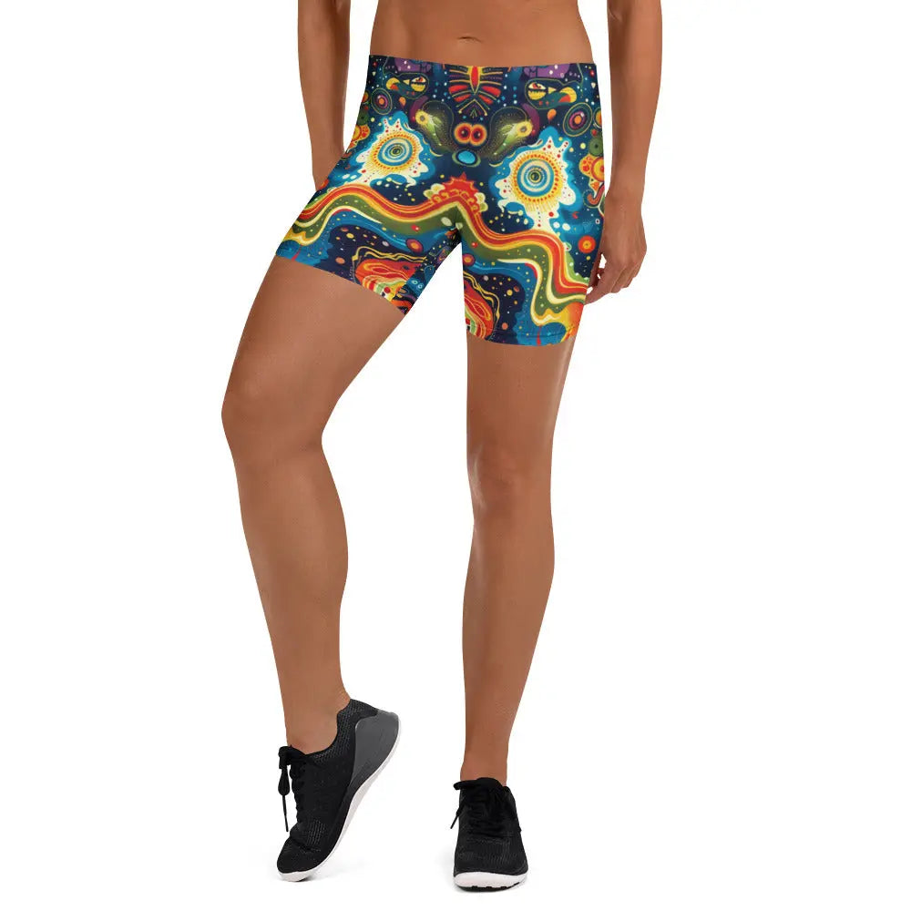 Abstract Woman's Shorts For EDM Rave Festival Outfit Clothing EDMFestieGear.com