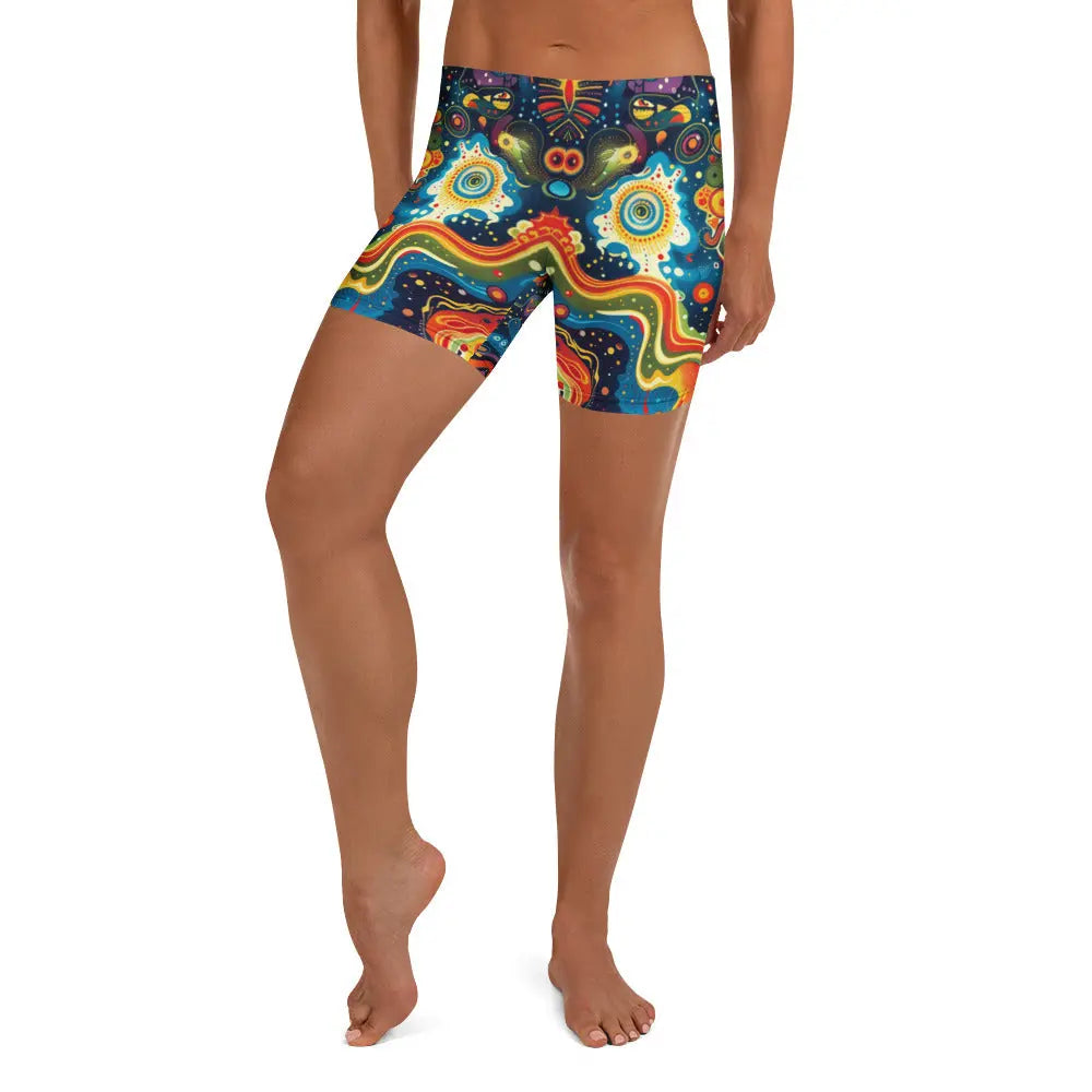 Abstract Woman's Shorts For EDM Rave Festival Outfit Clothing EDMFestieGear.com