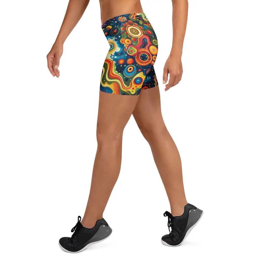 Abstract Woman's Shorts For EDM Rave Festival Outfit Clothing EDMFestieGear.com