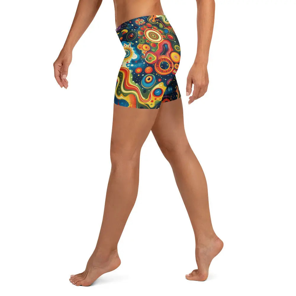 Abstract Woman's Shorts For EDM Rave Festival Outfit Clothing EDMFestieGear.com
