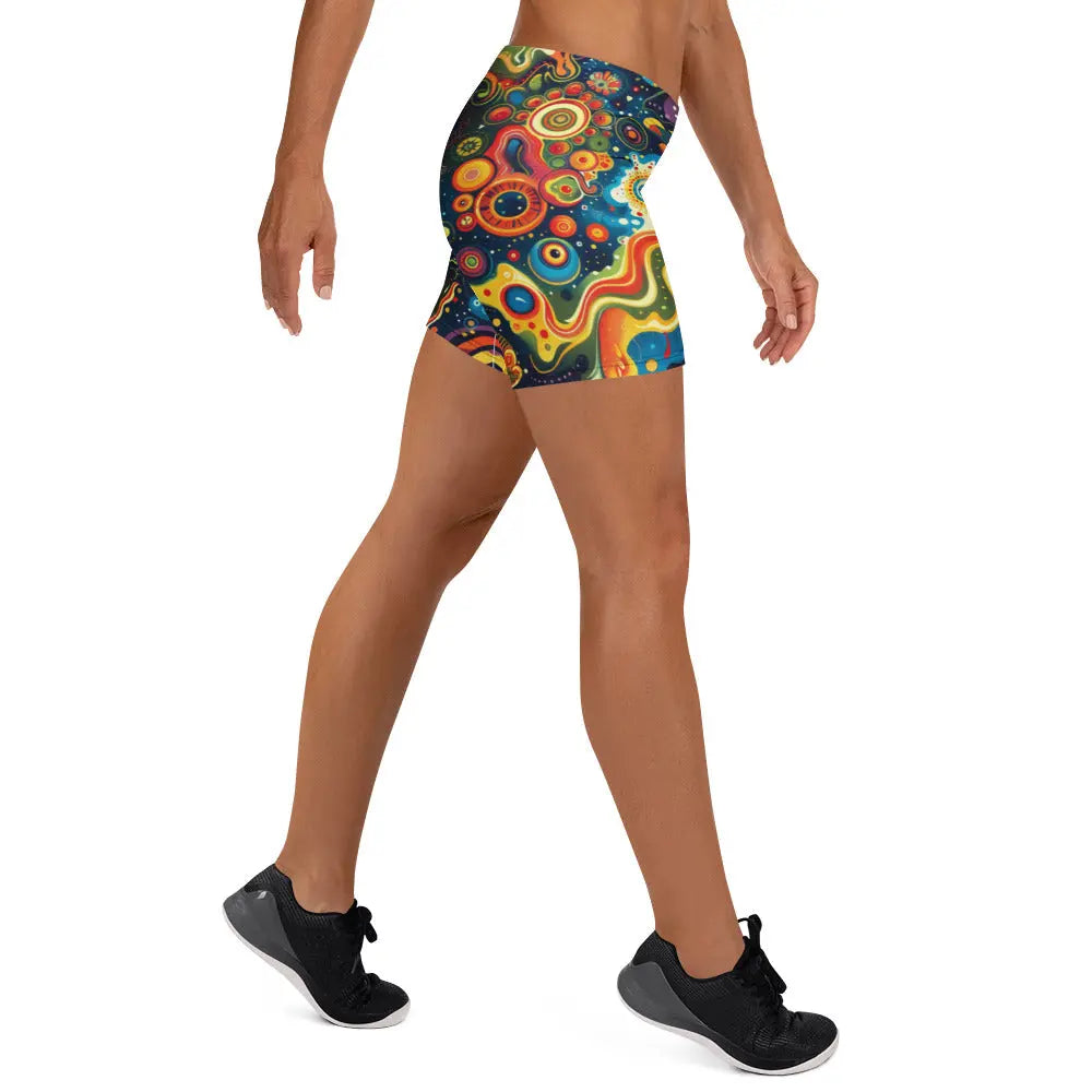 Abstract Woman's Shorts For EDM Rave Festival Outfit Clothing EDMFestieGear.com