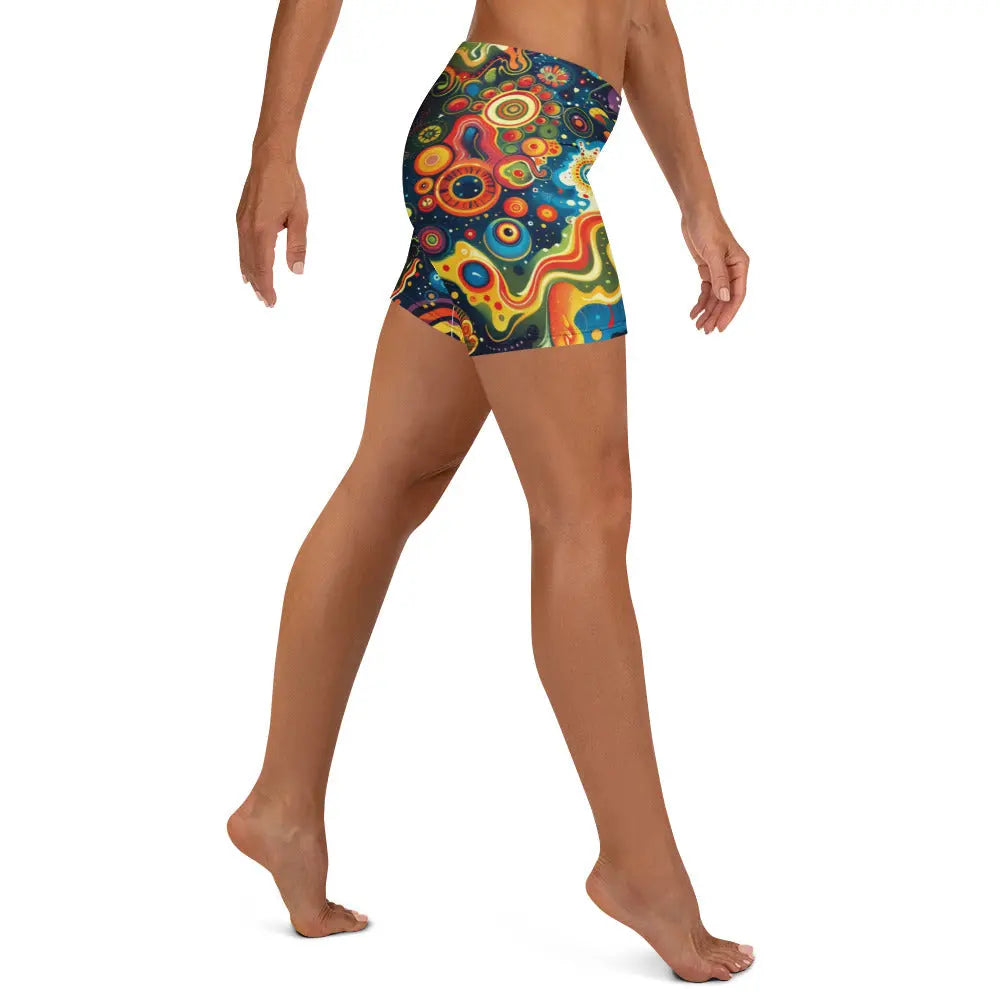 Abstract Woman's Shorts For EDM Rave Festival Outfit Clothing EDMFestieGear.com