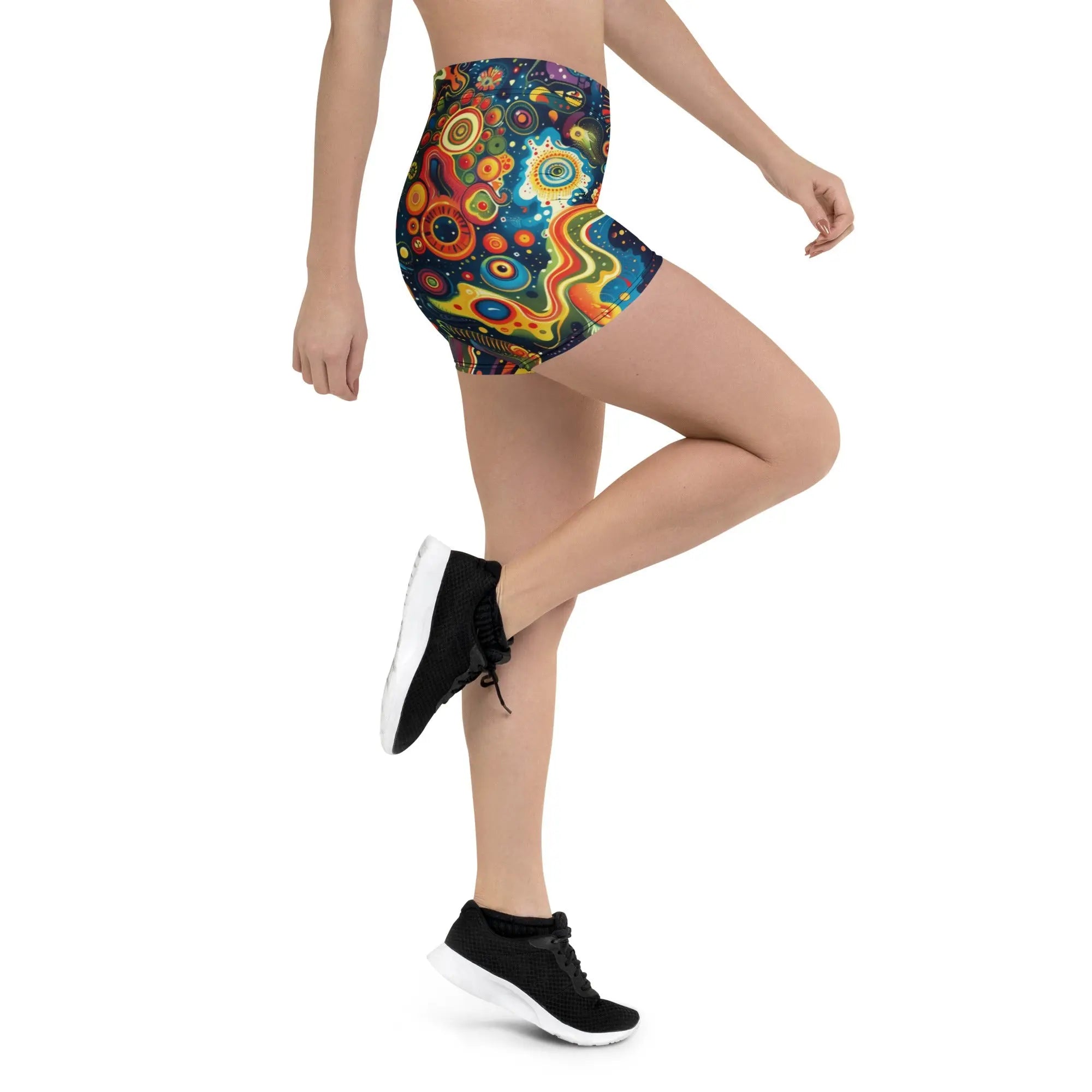Abstract Woman's Shorts For EDM Rave Festival Outfit Clothing EDMFestieGear.com