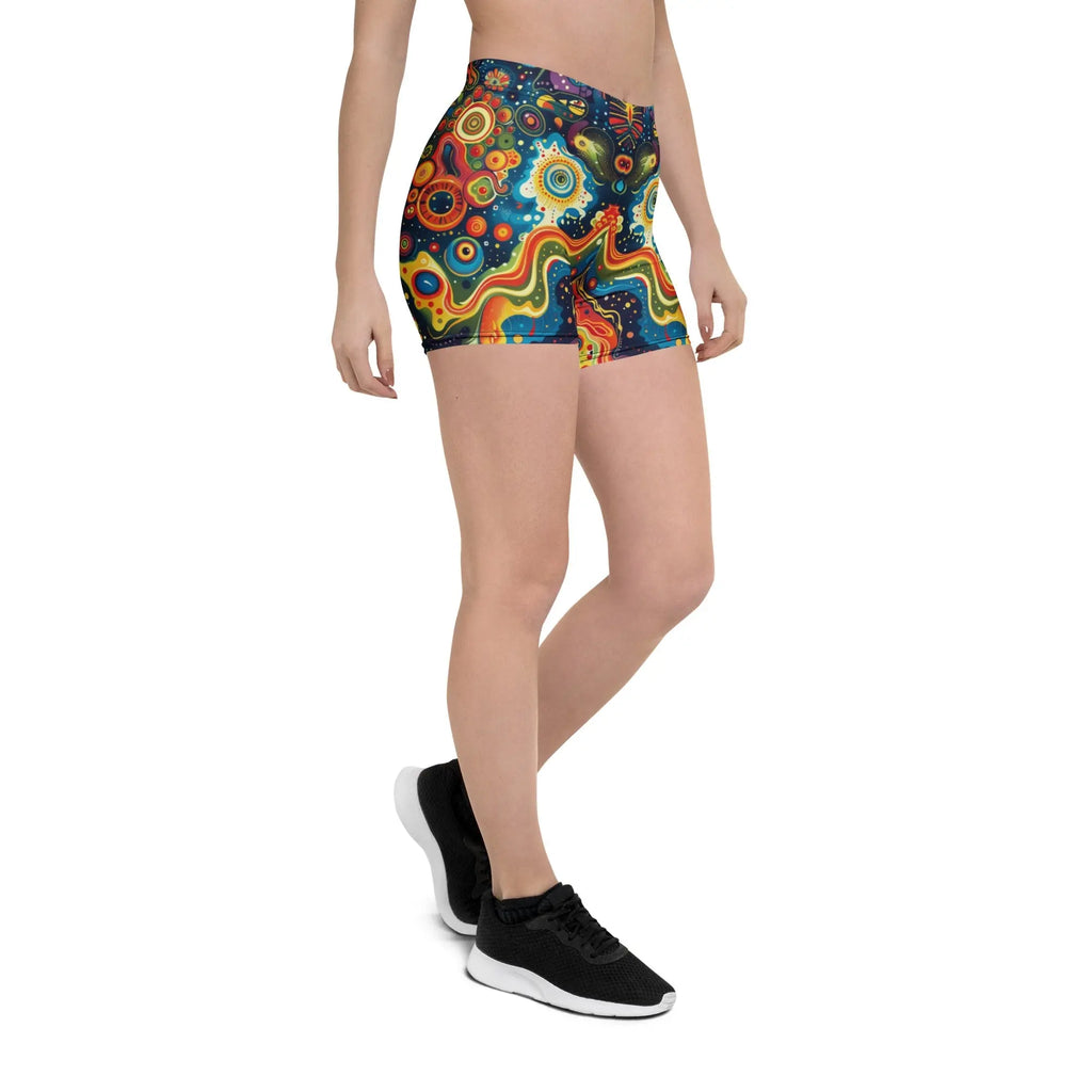 Abstract Woman's Shorts For EDM Rave Festival Outfit Clothing EDMFestieGear.com