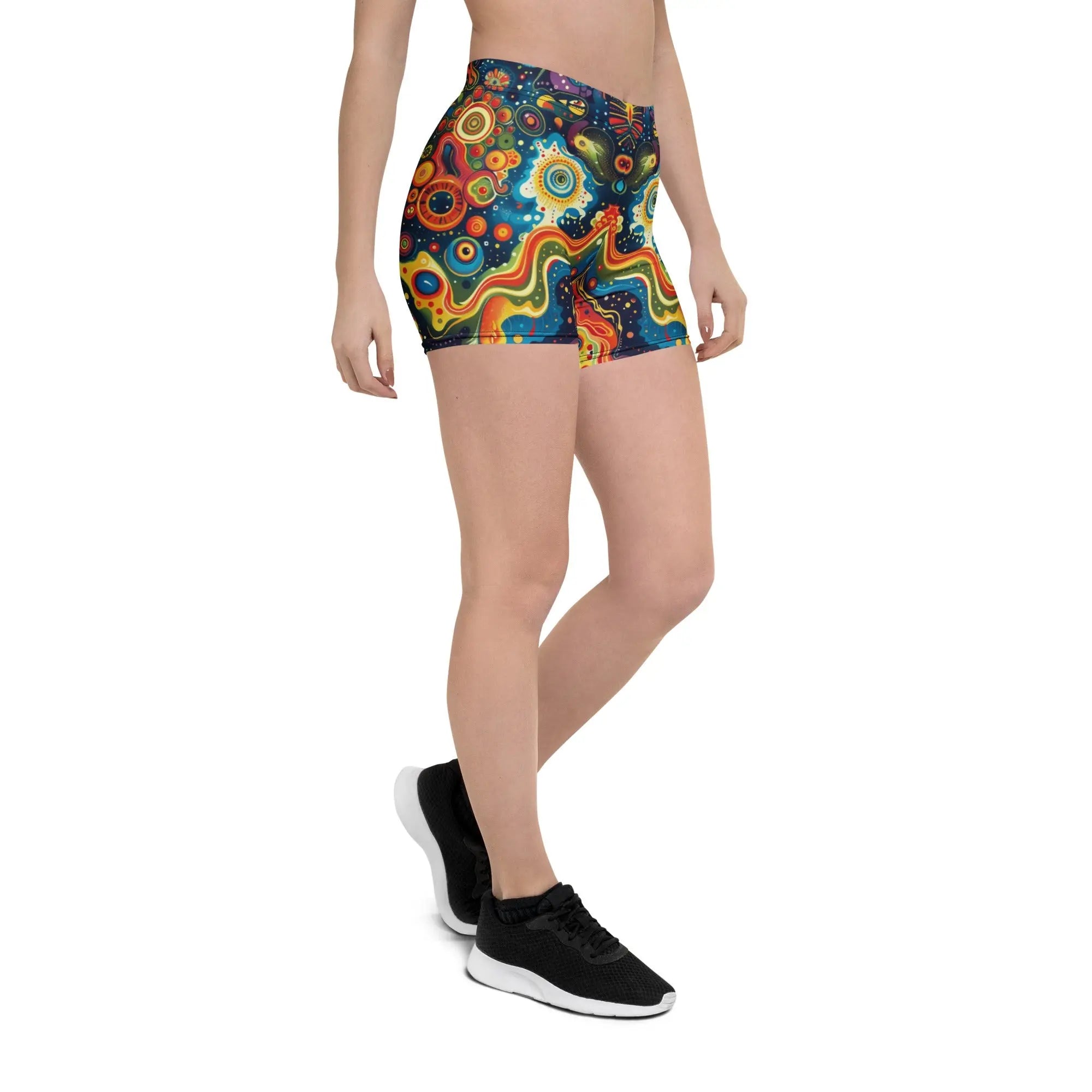 Abstract Woman's Shorts For EDM Rave Festival Outfit Clothing EDMFestieGear.com