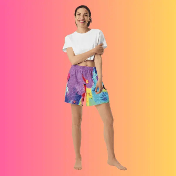 All-Over Print Unisex Athletic Long Shorts for Festivals and Raves EDMFestieGear.com