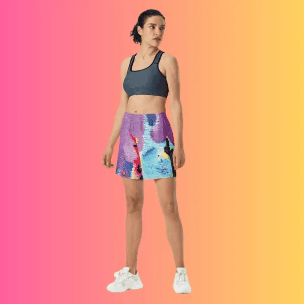 All-Over Print Unisex Athletic Long Shorts for Festivals and Raves EDMFestieGear.com