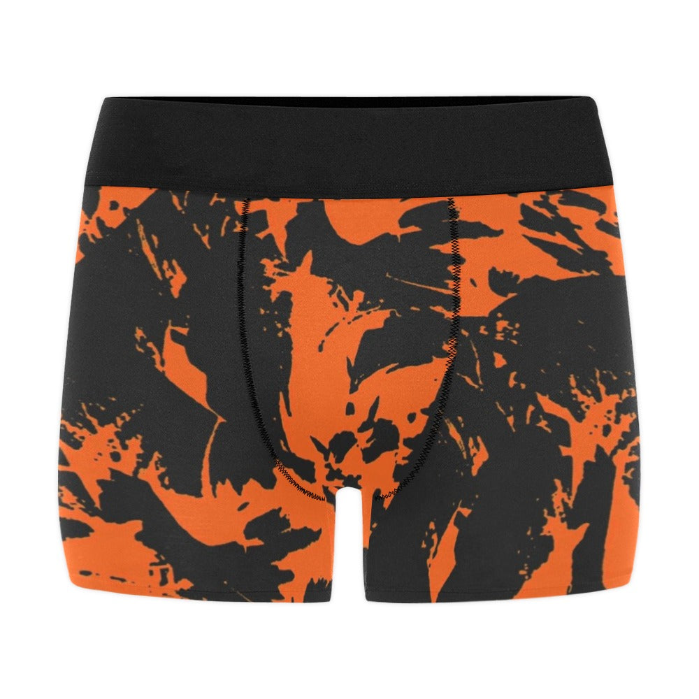 Black and Orange Spooky Paint Splatter Graffiti Boxer Briefs BigTexFunkadelic