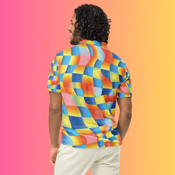 Abstract Rave Polo for EDM Enthusiasts EDMFestieGear.com