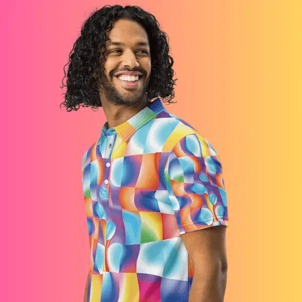Abstract Polo - Bold Vibes for Raves and Festivals EDMFestieGear.com